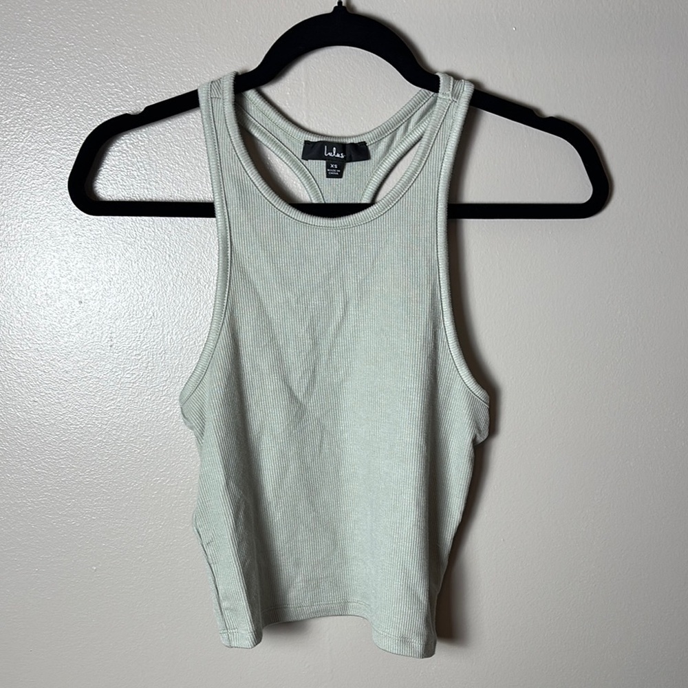 Lulu’s Mint Green Ribbed Tank Top | XS